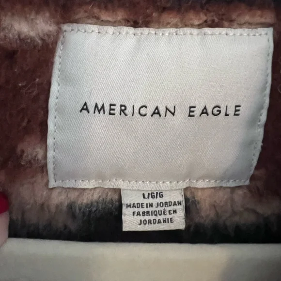 🦅 American Eagle Quarter Zip Fleece Crop Sweater - Picture 4 of 7